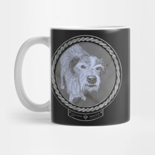 17 Year Old Dog (frame silver celtic rope black) Mug
